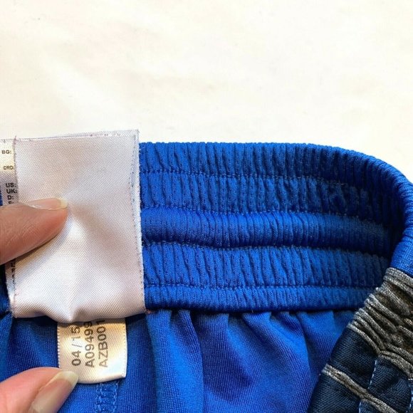 Adidas DualThreat Athletic Shorts Mens Medium 3 Stripes Blue Sports Athleisure‎ - Picture 7 of 12